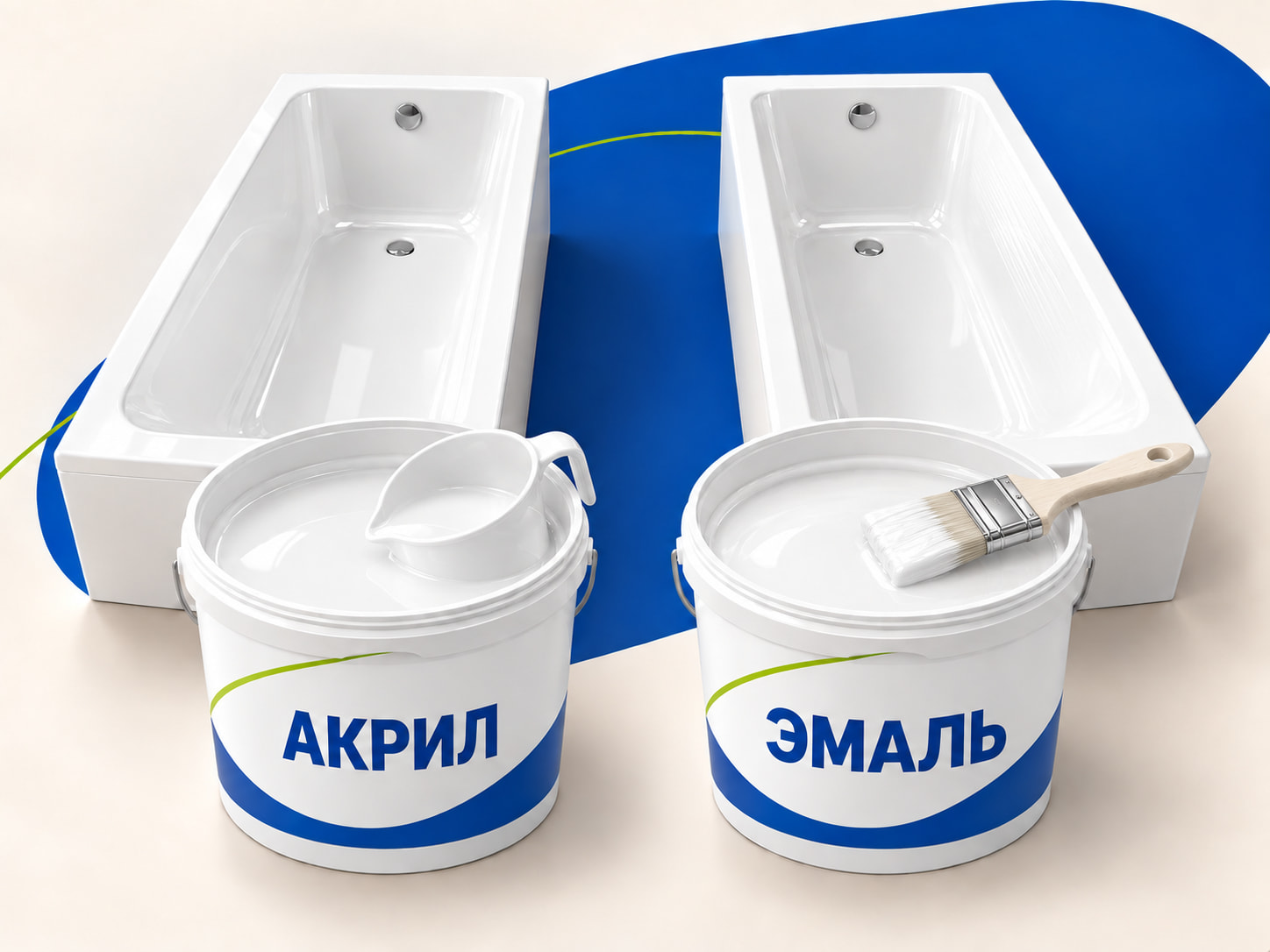 Сравнение белого акрила для налива и эмали с кистью